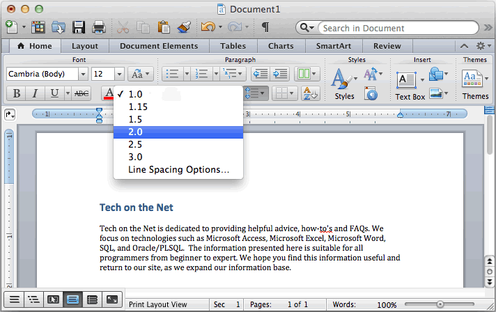 Microsoft word double space mac pro